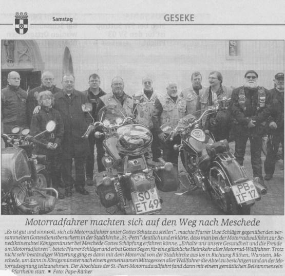 Artikel aus der Geseker Zeitung vom Mai 2006 Zeitungsbericht Mai 2006